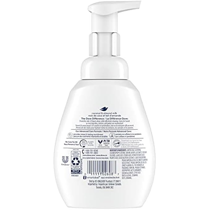 Dove NOURISHING FOAMING HAND WASH FOR CLEAN AND SOFTER HANDS COCONUT AND ALMOND MILK CLEANSER THAT WASHES AWAY DIRT AND GERMS 10.1 OZ 4 COUNT - Image 2